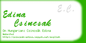 edina csincsak business card