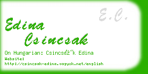 edina csincsak business card